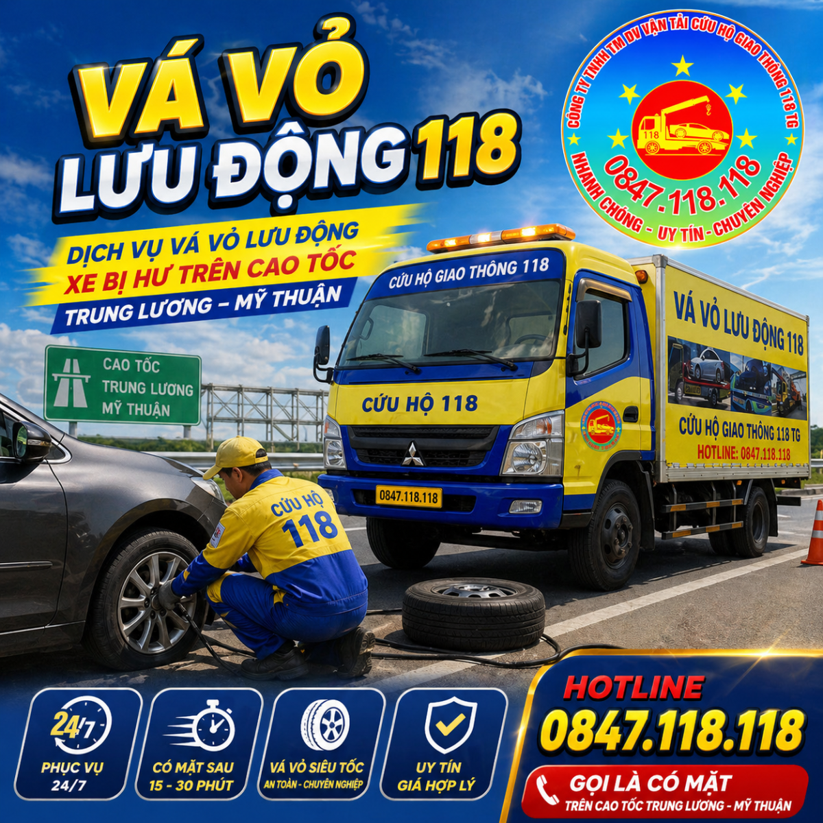 vá vỏ cao tốc đồng tháp